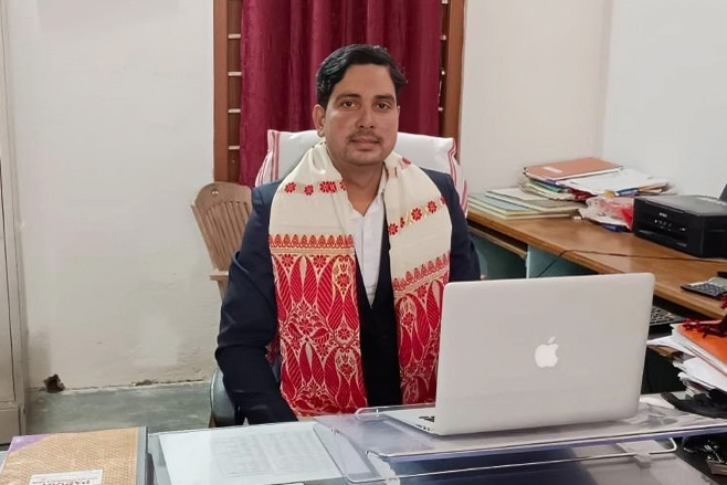 Mukuta Rahman Saikia - Principal of Haji Ajmal Ali College Nilbagan